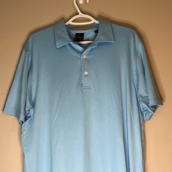 Men’s Dunning Golf Polo Light Blue Short Sleeve Size Medium - Picture 7 of 16